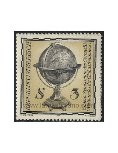 SELLOS DE AUSTRIA 1977 - FEDERACION MUNDIAL CORONELLI DE AMIGOS DEL GLOBO - 1 VALOR - CORREO