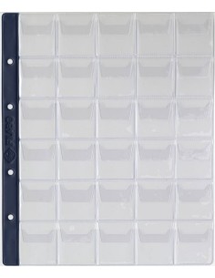 HOJA ALBUM MONEDAS PREMIUM FILABO 30 COMPARTIMENTOS CON HOJA CARTULINA IMPRESA PARA ANOTACIONES 2