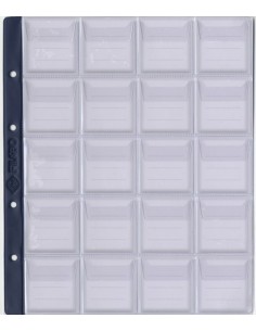 HOJA ALBUM MONEDAS PREMIUM FILABO 20 COMPARTIMENTOS CON HOJA CARTULINA IMPRESA PARA ANOTACIONES 2