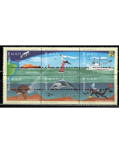 SELLOS BRASIL 1999 - PROGRAMA REVIZEE - 6 VALORES - CORREO