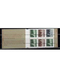 SELLOS CANADA 1985-1986 - EDIFICIOS DEL PARLAMENTO - CARNET