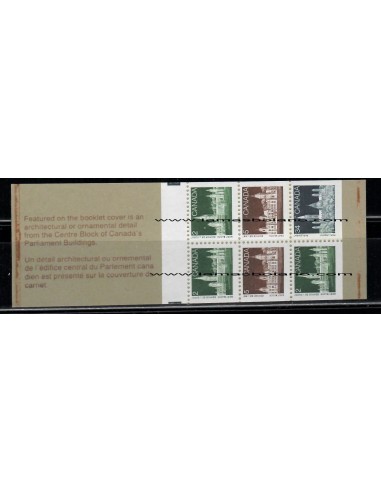 SELLOS CANADA 1985-1986 - EDIFICIOS DEL PARLAMENTO - CARNET