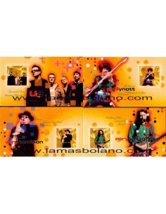 SELLOS IRLANDA 2002 GRANDES ROCKEROS IRLANDESES - 4 HOJITAS BLOQUE