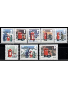 SELLOS INGLATERRA 2018 - NAVIDAD - 8 VALORES AUTOADHESIVOS - CORREO