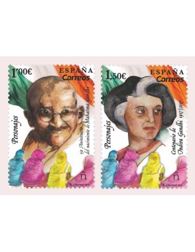 SELLOS ESPAÑA 2019 MAHATMA GANDHI 150 ANIVERSARIO - 1 VALOR - CORREO