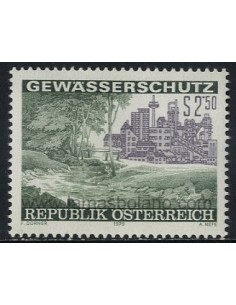 SELLOS DE AUSTRIA 1979 - PREVENCION DE LA POLUCION DEL AGUA - 1 VALOR - CORREO
