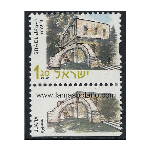 SELLOS ISRAEL 2000 JUARA EDIFICIOS Y SITIOS HISTORICOS - 1 VALOR CON BANDELETA - CORREO