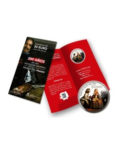 MONEDA ESPAÑA 2019 30 EUROS PLATA A COLOR LAS MENINAS BICENTENARIO DEL MUSEO DEL PRADO CARTERITA