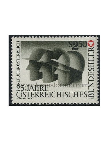 SELLOS DE AUSTRIA 1980 - EJERCITO FEDERAL 25 ANIVERSARIO - 1 VALOR - CORREO