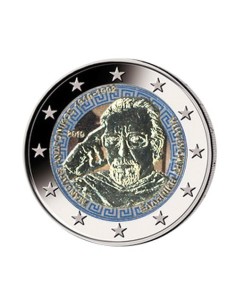 MONEDA 2 EUROS COLOR GRECIA 2019 MANOLIS ANDRONIKOS