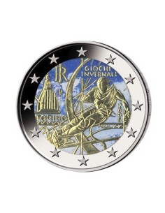 MONEDA 2 EUROS COLOR ITALIA 2006 - JUEGOS OLIMPICOS DE INVIERNO TURIN 2006