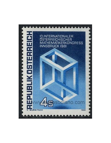 SELLOS DE AUSTRIA 1981 - CONGRESO INTERNACIONAL DE MATEMATICAS EN INNSBRUCK - 1 VALOR - CORREO