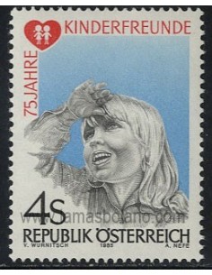 SELLOS DE AUSTRIA 1983 - INSTITUCION DE ASISTENCIA INFANTIL KINDERFREUNDE 75 ANIVERSARIO - 1 VALOR - CORREO