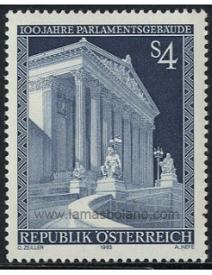 SELLOS DE AUSTRIA 1983 - CENTENARIO DEL EDIFICIO DEL PARLAMENTO - 1 VALOR - CORREO