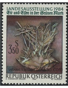 SELLOS DE AUSTRIA 1984 - MARCHA VERDE METALIFERA EXPOSICION PROVINCIAL DE STYRIE - 1 VALOR - CORREO
