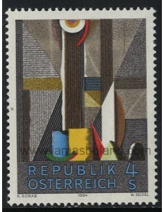 SELLOS DE AUSTRIA 1984 - KARL KORAB ARTE MODERNO EN AUSTRIA - 1 VALOR - CORREO