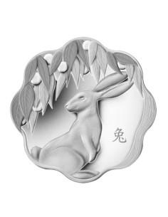 CANADA 2011 MONEDA PLATA 15 DOLARES AÑO LUNAR DEL CONEJO . PROOF