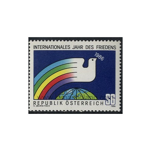 SELLOS DE AUSTRIA 1986 - AÑO INTERNACIONAL DE LA PAZ - 1 VALOR - CORREO