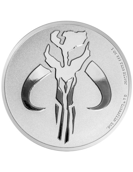 2020 NIUE STAR WARS  MANDALORIAN MYTHOSAUR 2 DÓLARES 1 ONZA PLATA