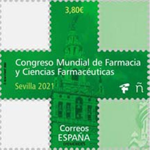 SELLOS ESPAÑA 2020 CONGRESO MUNDIAL DE FARMACIA SEVILLA 2021 - 1 VALOR