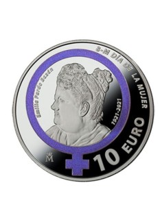 ESPAÑA 2021 EMILIA PARDO BAZÁN 10 EUROS PLATA PROOF