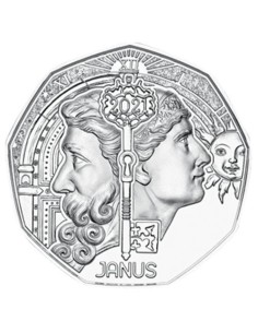 AUSTRIA 2021 AÑO NUEVO 5 EUROS PLATA JANUS BLISTER 2