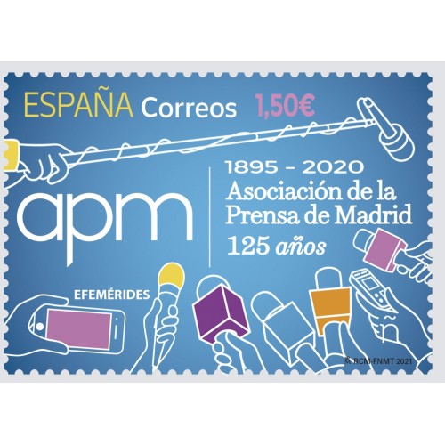 SELLOS ESPAÑA 2021 PRENSA MADRID ASOCIACION 1 VALOR