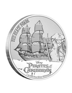 NIUE 2021 PIRATAS DEL CARIBE LA PERLA NEGRA 1 ONZA PLATA
