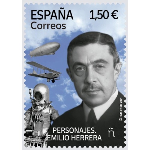 SELLOS ESPAÑA 2021 EMILIO HERRERA - 1 VALOR