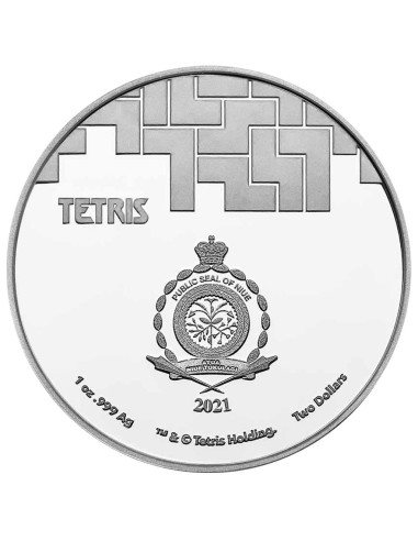 NIUE 2021 TETRIS ONZA PLATA