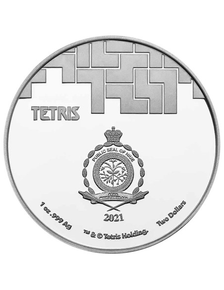 NIUE 2021 TETRIS ONZA PLATA