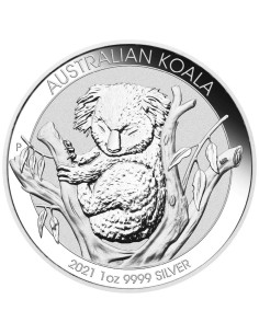 AUSTRALIA 2021 KOALA 1 DÓLAR ONZA PLATA