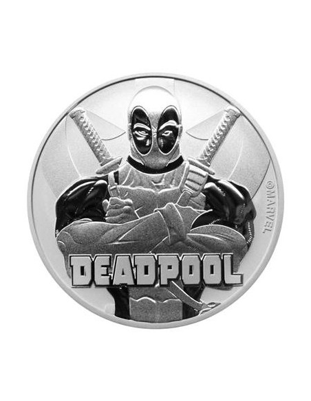 MONEDA TUVALU 2018 MARVEL DEADPOOL 1 ONZA PLATA PROOF