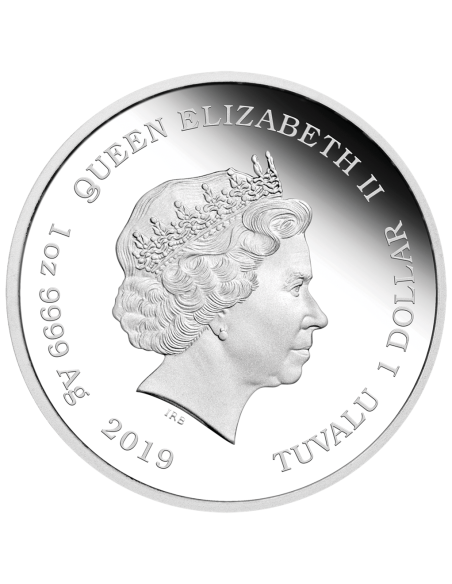 MONEDA TUVALU PLATA  2019 A COLOR LOS SIMPSONS HOMER 1 DOLAR PROOF