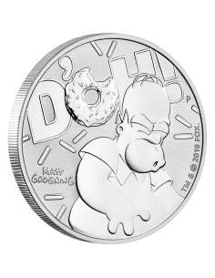 MONEDA TUVALU PLATA HOMER SIMPSON LOS SIMPSONS 1 DOLAR 