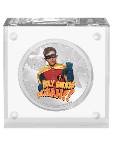 BATMAN ROBIN MONEDA PLATA CON COLOR PROOF NIUE 2020