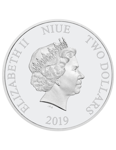 MONEDA NIUE PLATA DAISY A COLOR DISNEY MICKEY Y SUS AMIGOS 2019 2 DOLARES PROOF