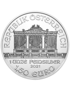 AUSTRIA 2021 MONEDA 1 ONZA PLATA FILARMONICA 2