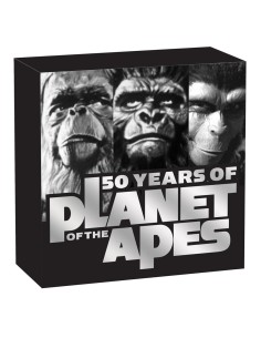 TUVALU 2018 PLANETA DE LOS SIMIOS MONEDA PLATA 1 DOLAR A COLOR PROOF 2