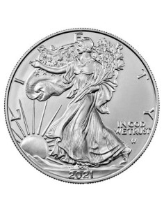 ESTADOS UNIDOS 2021 AGUILA "TIPO 2" DOLAR ONZA PLATA 2