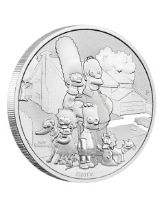 TUVALU 2021 FAMLIA SIMPSON DOLAR ONZA PLATA