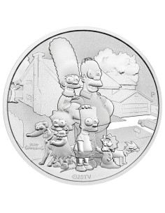 TUVALU 2021 FAMLIA SIMPSON DOLAR ONZA PLATA 2