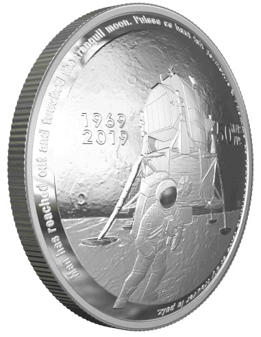 MONEDA CANADA PLATA 2019 APOLLO 11 50 ANIVERSARIO DEL ALUNIZAJE PROOF 