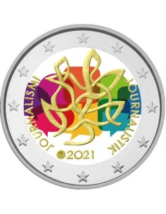 FINLANDIA 2021 2 EUROS COLOR PERIODISMO Y COMUNICACION