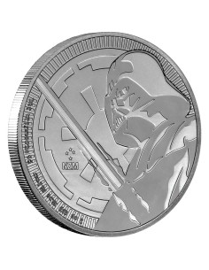 MONEDA NIUE 2018 PLATA DARTH VADER SABLE DE LUZ STAR WARS 2 DOLARES