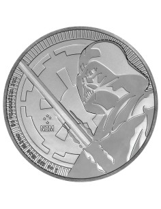 MONEDA NIUE 2018 PLATA DARTH VADER SABLE DE LUZ STAR WARS 2 DOLARES 2