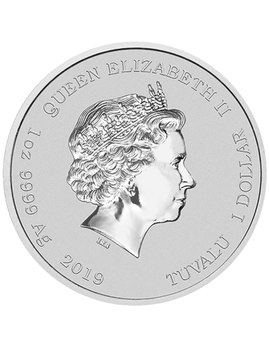 MONEDA HULK 1 ONZA PLATA TUVALU 2019