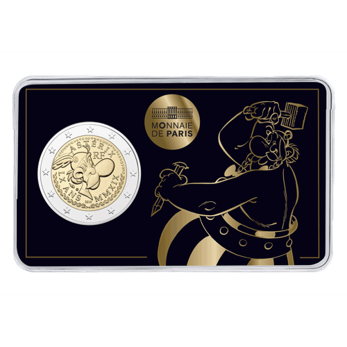 MONEDA 2 EUROS FRANCIA 2019 ASTERIX 60 ANIVERSARIO COIN CARD OBELIX