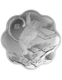 CANADA 2016 MONEDA PLATA 15 DOLARES AÑO LUNAR DEL MONO