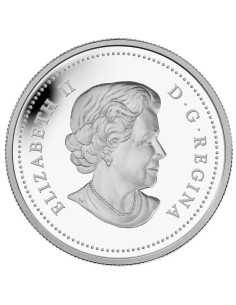 MONEDA CANADA 2014 - LA LEYENDA DE LA AURORA BOREAL EL AULLIDO DEL LOBO HOLOGRAMA - 20 DOLARES PLATA PROOF 2